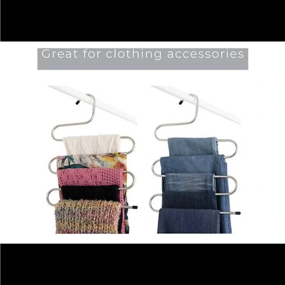 Smart Design S/2 Stainless Steel Pant Hangers